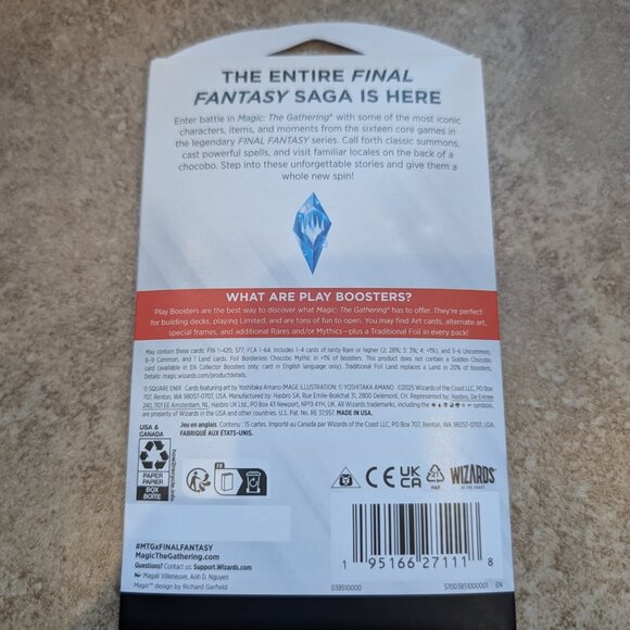 2 Magic The Gathering Final Fantasy Booster Play Booster Packs Trading Cards New - Picture 2 of 8